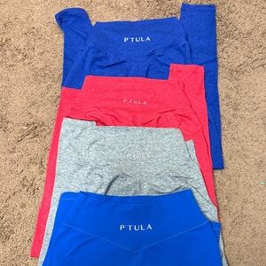 P'Tula leggings- Blue, Red, Gray & purple